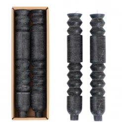 Creative Co-Op Unscented Totem Taper Candles Set