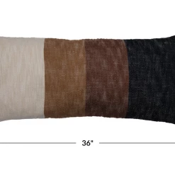 Creative Co-Op Whiskey Woven Lumbar Pillow New Arrivals