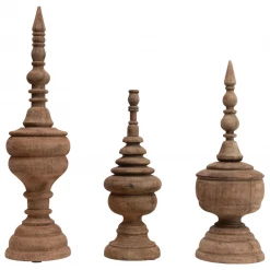 Creative Co-Op Carved Mango Wood Finials