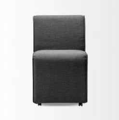 Dovetail New Arrivals Dae Fully Upholstered Grey Dining Chair Set Of 2