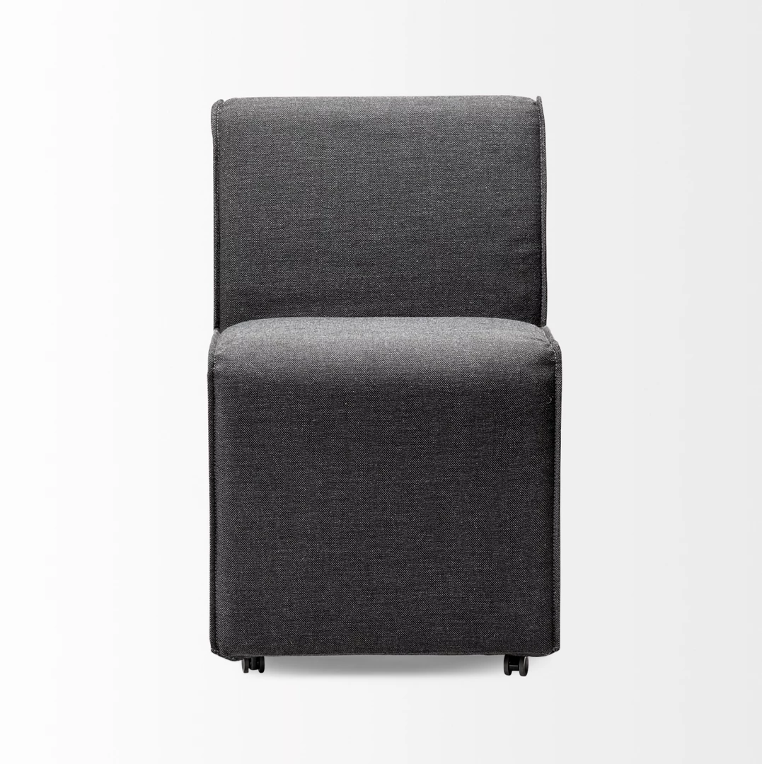 Dovetail New Arrivals Dae Fully Upholstered Grey Dining Chair Set Of 2 4 Dovetail New Arrivals Dae Fully Upholstered Grey Dining Chair Set Of 2