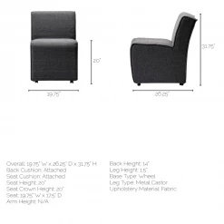 Dovetail New Arrivals Dae Fully Upholstered Grey Dining Chair Set Of 2 15 Dovetail New Arrivals Dae Fully Upholstered Grey Dining Chair Set Of 2