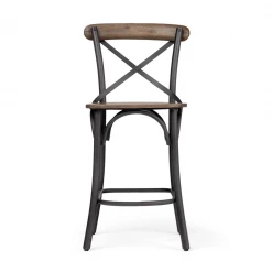 Mercana New Arrivals Jess Wood & Metal Bar Stool