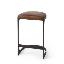 Mercana Tye Leather Counter Stool