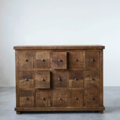 Creative Co-Op Mango Wood Apothecary Cabinet