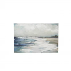 Creative Co-Op Hand Painted Beach Scene Canvas