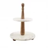Mudpie New Arrivals Marble & Wood Tiered Server