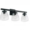 Capital Lighting Christopher Matte Black 3 Light Vanity