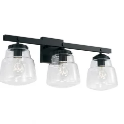 Capital Lighting Christopher Matte Black 3 Light Vanity