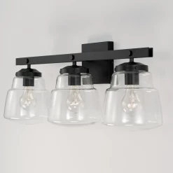 Capital Lighting Christopher Matte Black 3 Light Vanity