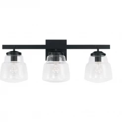 Capital Lighting Christopher Matte Black 3 Light Vanity