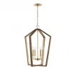 Capital Lighting Liam 4 Light Wood & Brass Pendant New Arrivals