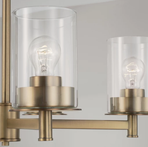 Capital Lighting Dawson 5 Light Aged Brass Chandelier