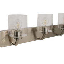 HOME Enhancements Piper Nickel & Clear Vanity Light Lighting