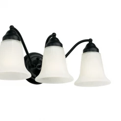 Capital Lighting Alabaster Matte Black Vanity Light