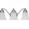 Capital Lighting Alabaster Nickel Vanity Light