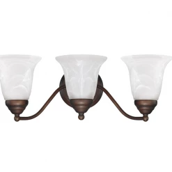 Capital Lighting Alabaster Bronze Vanity Light
