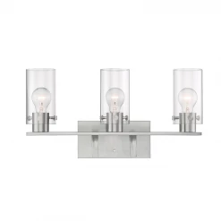 Satco/Nuvo Sommer Brushed Nickel Vanity Light Lighting 7 Satco/Nuvo Sommer Brushed Nickel Vanity Light Lighting