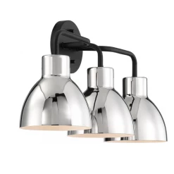 Satco/Nuvo Naomi Matte Black And Nickel Vanity Light