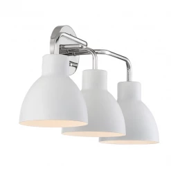 Satco/Nuvo Naomi Nickel & White Vanity Light