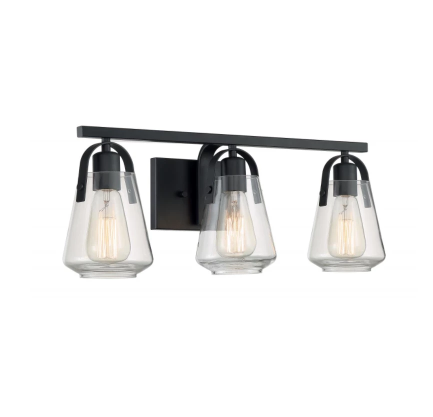 Satco/Nuvo Lighting Skye Matte Black Vanity Light 3 Satco/Nuvo Lighting Skye Matte Black Vanity Light