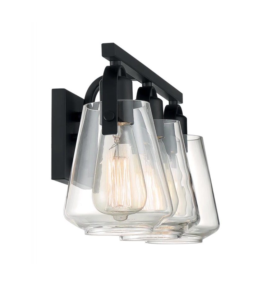 Satco/Nuvo Lighting Skye Matte Black Vanity Light 5 Satco/Nuvo Lighting Skye Matte Black Vanity Light