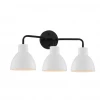 Satco/Nuvo Naomi Matte Black & White Vanity Light 1 Satco/Nuvo Naomi Matte Black & White Vanity Light