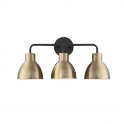 Satco/Nuvo Lighting Naomi Matte Black & Brass Vanity Light 9 Satco/Nuvo Lighting Naomi Matte Black & Brass Vanity Light