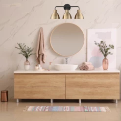 Satco/Nuvo Lighting Naomi Matte Black & Brass Vanity Light 10 Satco/Nuvo Lighting Naomi Matte Black & Brass Vanity Light