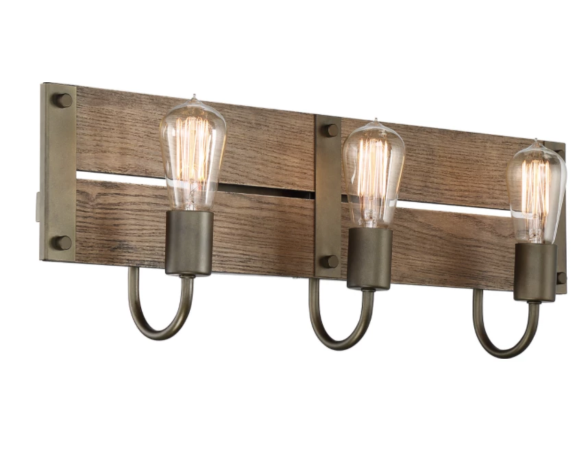 Satco/Nuvo Lighting Seth Wooden Vanity Light 4 Satco/Nuvo Lighting Seth Wooden Vanity Light