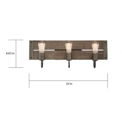 Satco/Nuvo Lighting Seth Wooden Vanity Light 8 Satco/Nuvo Lighting Seth Wooden Vanity Light