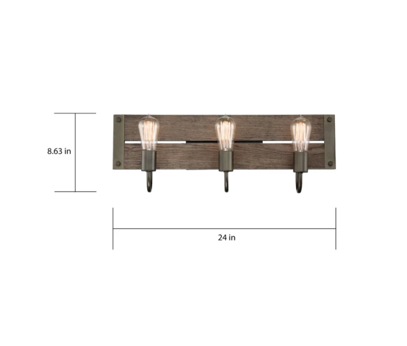 Satco/Nuvo Lighting Seth Wooden Vanity Light 5 Satco/Nuvo Lighting Seth Wooden Vanity Light