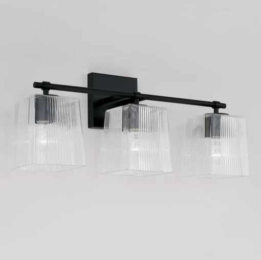 Capital Lighting Sandra Matte Black Vanity Light