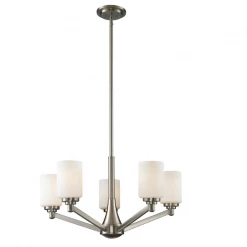 Z-Lite Tyler 5 Light Nickel Chandelier Lighting