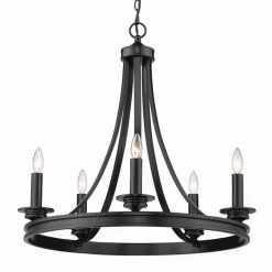 Golden Dano 5 Light Black Chandelier Lighting