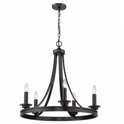 Golden Dano 5 Light Black Chandelier Lighting