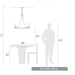 Golden Dano 5 Light Black Chandelier Lighting