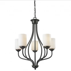Z-Lite Carrie 5 Light Bronze Chandelier