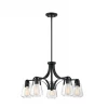 Satco/Nuvo Skye 5 Light Matte Black Chandelier Lighting