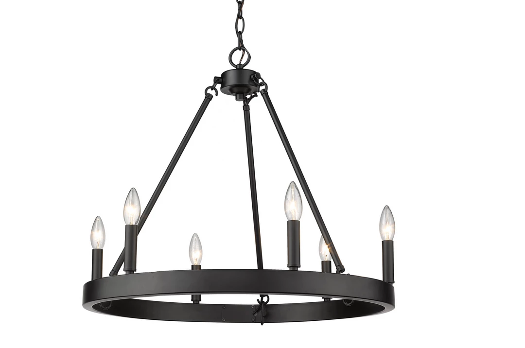 Golden Winston 6 Light Black Chandelier Lighting 3 Golden Winston 6 Light Black Chandelier Lighting