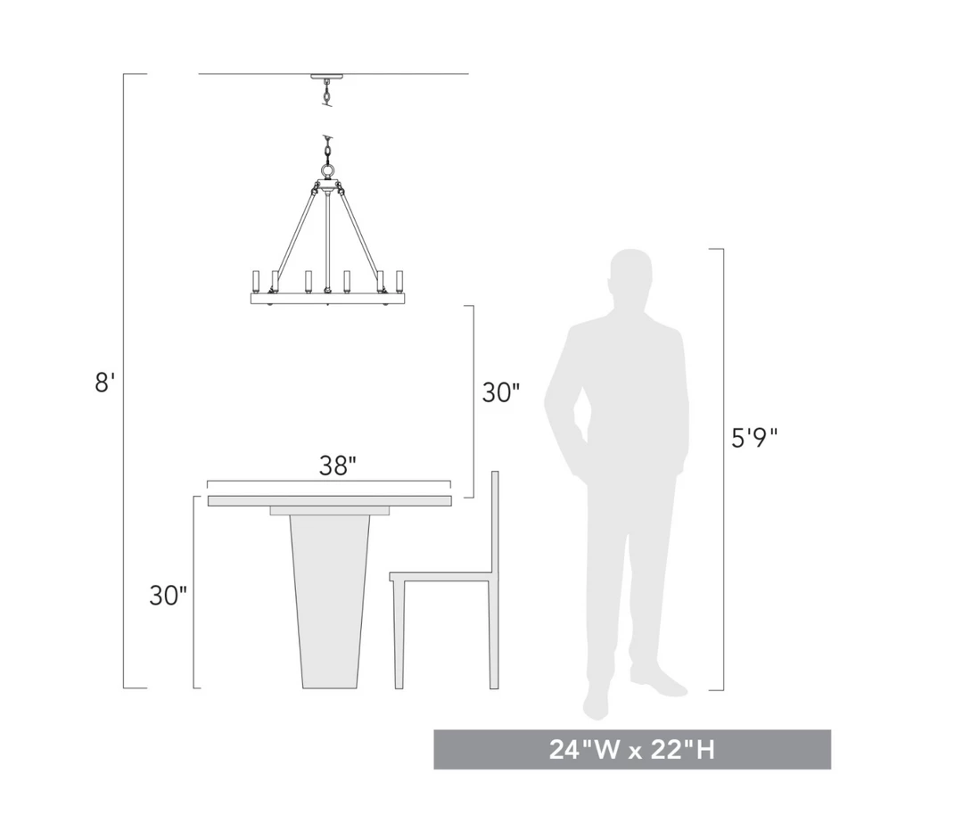 Golden Winston 6 Light Black Chandelier Lighting 5 Golden Winston 6 Light Black Chandelier Lighting
