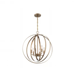 Satco/Nuvo Penny 6 Light Chandelier Lighting