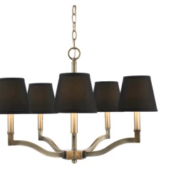 Golden Lighting Everly 5 Light Aged Brass Chandelier