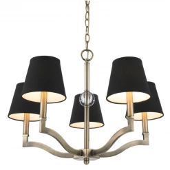Golden Lighting Everly 5 Light Aged Brass Chandelier