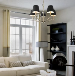 Golden Lighting Everly 5 Light Aged Brass Chandelier