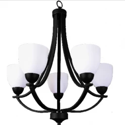 HOME Enhancements Lighting Amara 5 Light Black Chandelier