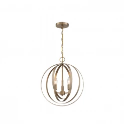 Satco/Nuvo Lighting Penny 3 Light Brass Pendant