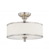 Satco/Nuvo Levi Nickel Semi Flush Mount Lighting