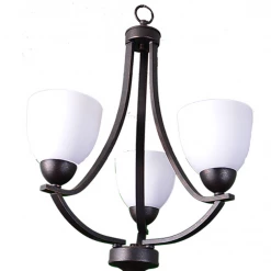 HOME Enhancements Pamela 3 Light Bronze Chandelier Lighting