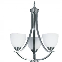 HOME Enhancements Lighting Pamela 3 Light Nickel Chandelier